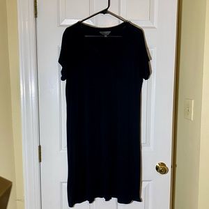Black T-shirt Dress 1X